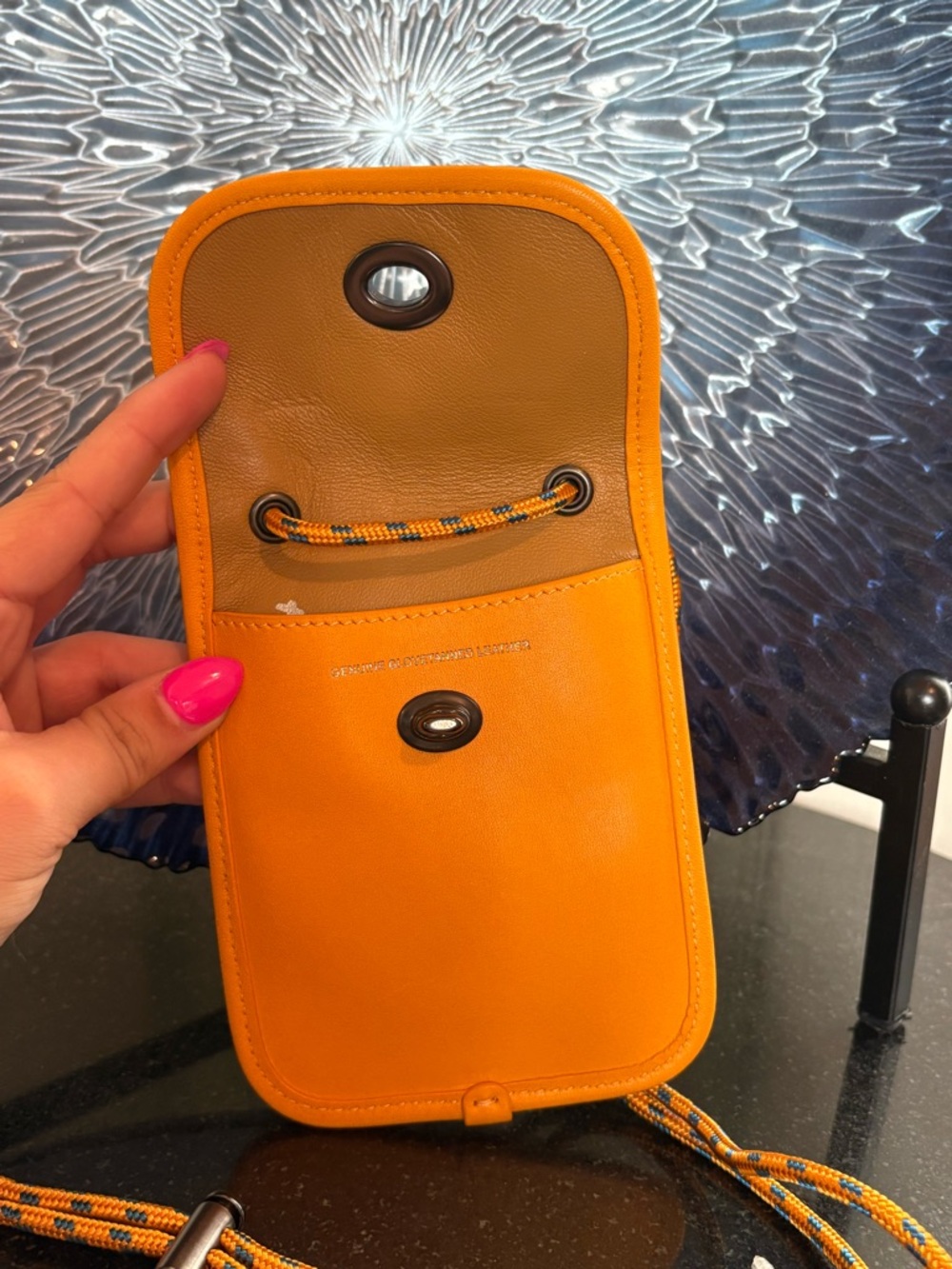 Coach Turnlock Pouch 10 New Mango/Orange Mini Crossbody - Picture 5 of 7